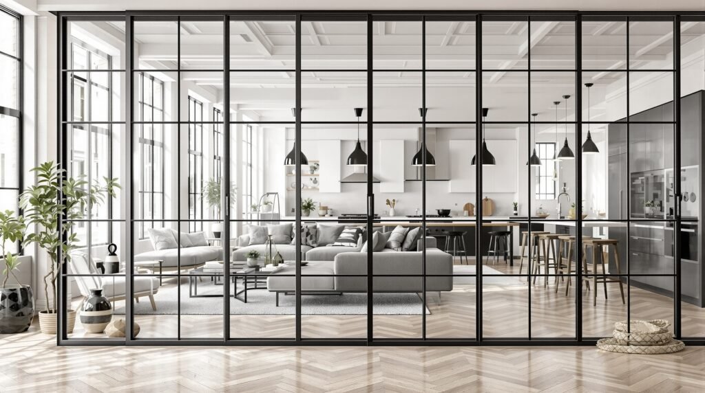 verriere-salon-cuisine-industriel-chic